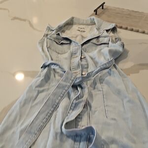 Zara Light Blue Denim Dress